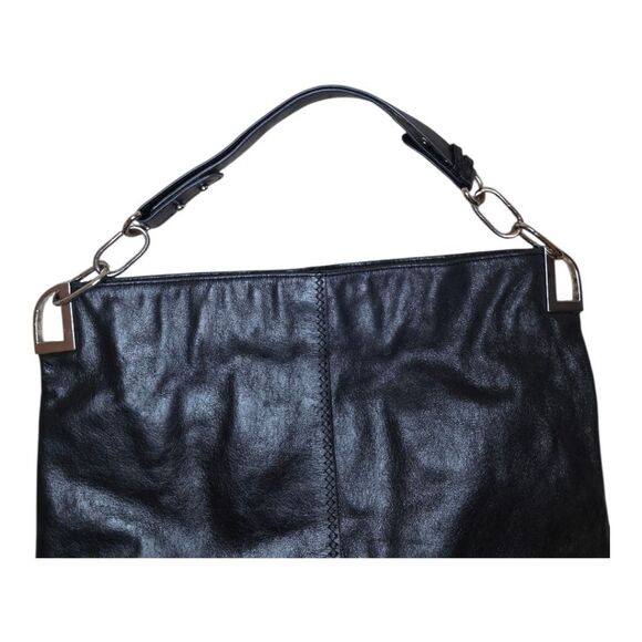 BADGLEY MISCHKA Black Leather Hobo Shoulder Bag - Picture 4 of 8